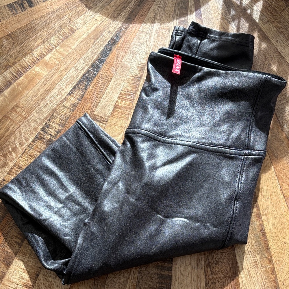 SPANX Shiny Black Leggings